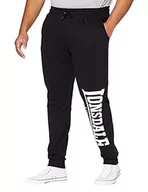 Spodenki męskie - Lonsdale Męskie spodnie sportowe, spodnie do biegania, logo Large, czarny, XL - miniaturka - grafika 1