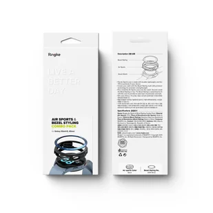 Ringke Air Sports+Bezel 2w1 etui ze stalową ramką do Samsung Galaxy Watch 5 40mm pokrowiec na kopertę czarno-niebieski (GW4-40-12_AS02) - Akcesoria do smartwatchy - miniaturka - grafika 5