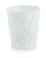 Pozostałe akcesoria do uprawy roślin - Doniczka Ceramiczna Biała Cyrkonie Glamour 14 cm - miniaturka - grafika 1