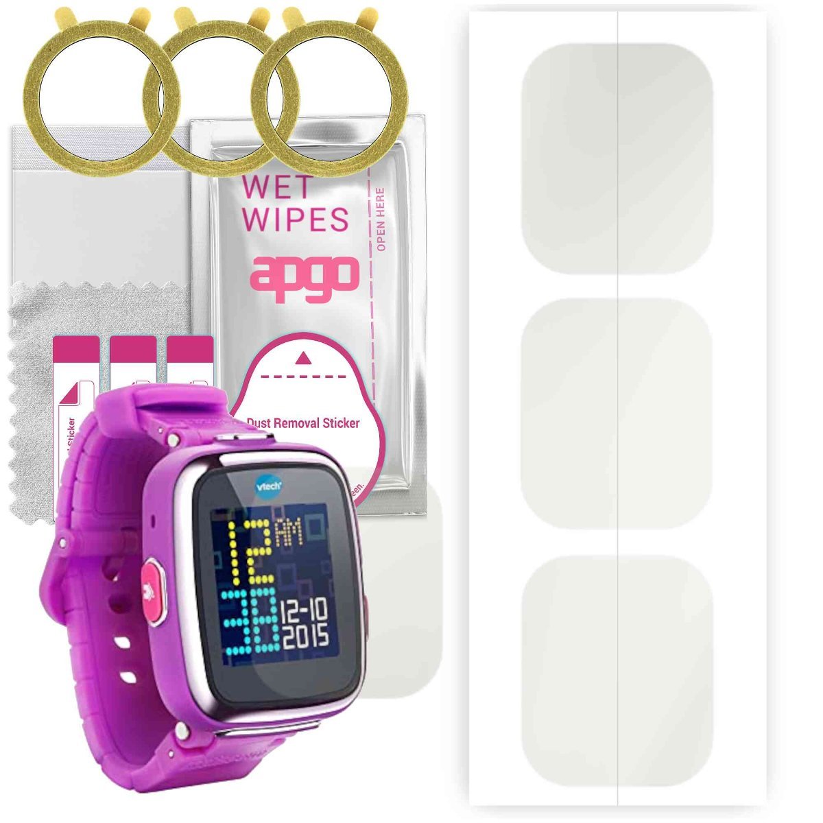 3x Folia hydrożelowa MATOWA do Kidizoom 2 - apgo Smartwatch Hydrogel MATTE Protection Ochrona na ekran smartwatcha