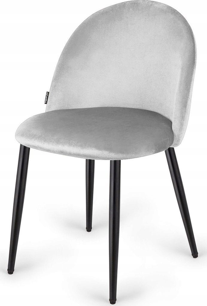 Krzesło tapicerowane GLORIA LIGHT GREY VELVET II GATUNEK