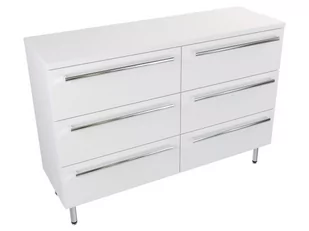 Szafka Stojąca Z Blatem ATH 120 cm S Prawa - Biały Mat - Uchwyty Chromowane - Szafki łazienkowe - miniaturka - grafika 1