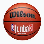 Koszykówka - Piłka do koszykówki dziecięca Wilson NBA JR Fam Logo Indoor Outdoor brown rozmiar 5 - miniaturka - grafika 1