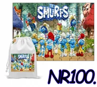 Puzzle - PUZZLE 120 EL.UKŁADANKA PREZENT SMERFY PAPA SMERF + WORECZEK Z NADRUKIEM - miniaturka - grafika 1