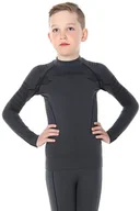 Bielizna sportowa damska - Brubeck Koszulka termoaktywna juniorska THERMO LS13640 Grafit - miniaturka - grafika 1