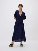 Sukienki - Reserved - Wiskozowa sukienka ze wzorem - wielobarwny - miniaturka - grafika 1