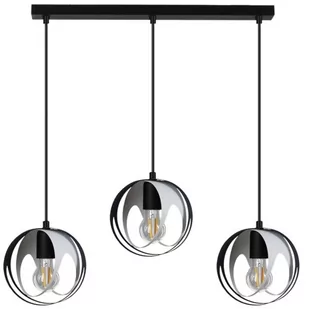 Lampex Ball lampa wisząca 3-punktowa czarna/biała LPX0099/3L - Lampy sufitowe - miniaturka - grafika 1