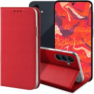ETUI Z KLAPKĄ DO Samsung Galaxy A55 5G CZERWONE ZAMYKANE MAGNETYCZNE - Etui i futerały do telefonów - miniaturka - grafika 1