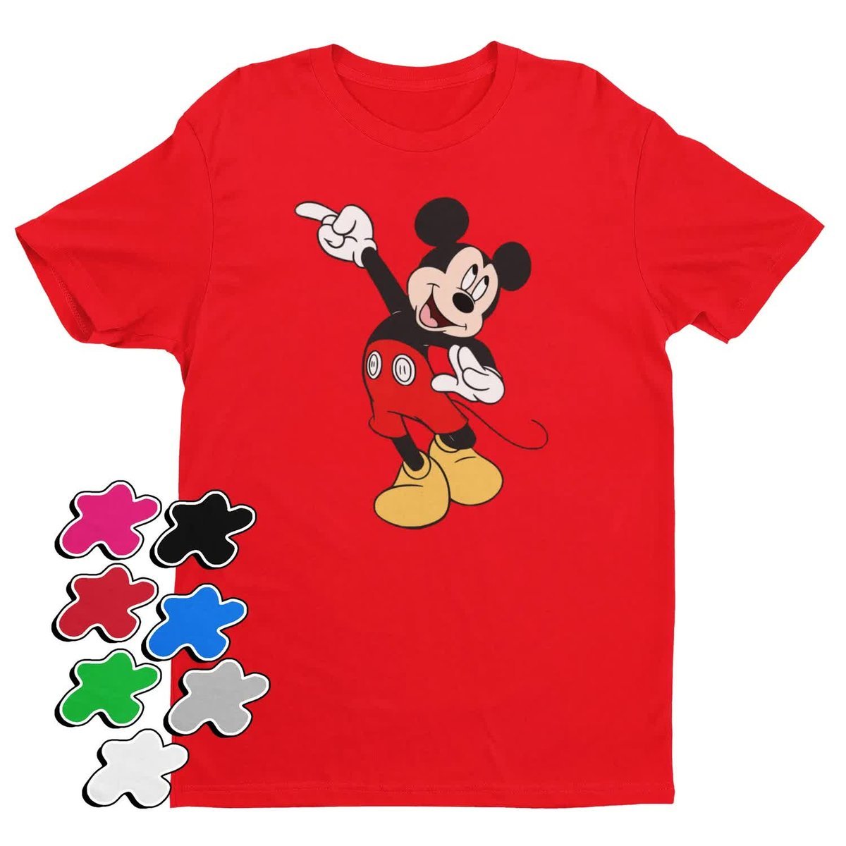 Koszulka T-Shirt Dziecięca Z Nadrukiem Myszka Miki Minnie Różne -L 146-152