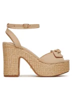 Espadryle damskie - DeeZee Espadryle RT2206125 Beżowy - miniaturka - grafika 1