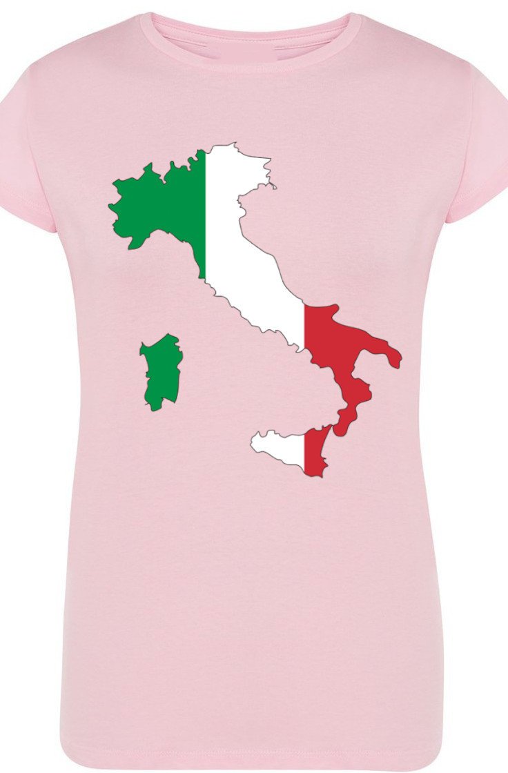 Włochy Damski Modny T-Shirt Nadruk Rozm.M