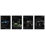 Zeszyty szkolne - Interdruk Zeszyt A5/32K kratka M 70g UV Cars (10szt) - miniaturka - grafika 1