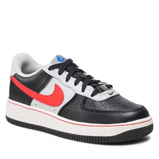 Buty dla chłopców - Buty Nike - Air Force 1 Lv8 Emb (Gs) DJ9993 001 Black/Chile Red/Grey Fog/Sail - grafika 1