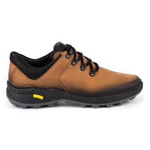 Olivier Buty męskie trekkingowe skórzane 890MA rude czerwone - Buty trekkingowe męskie - miniaturka - grafika 1