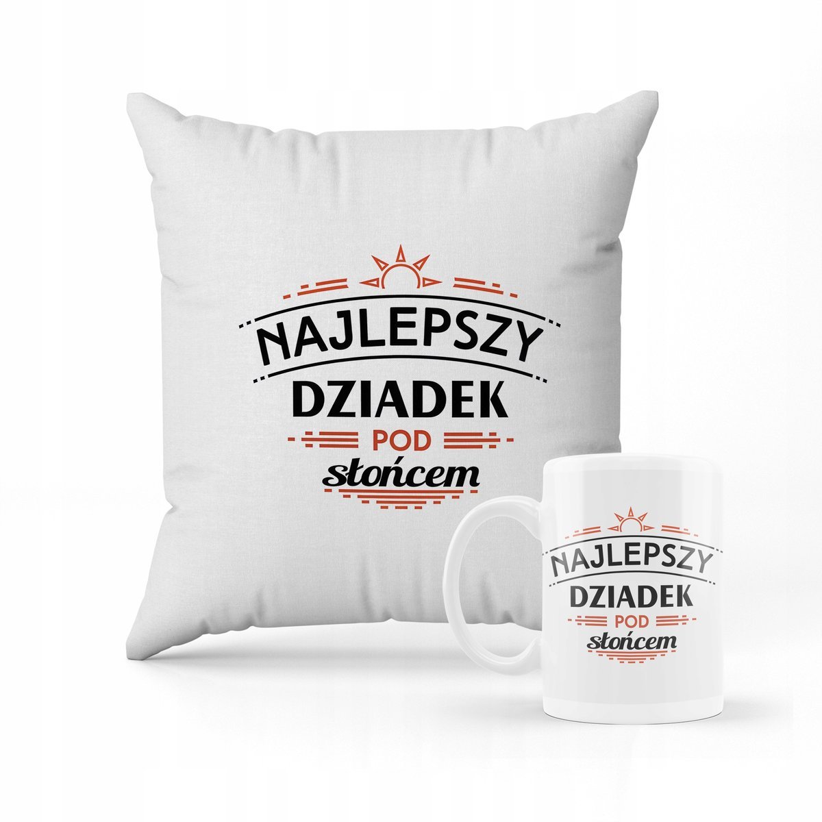 ZESTAW PODUSZKA + KUBEK PREZENT NAJLEPSZY DZIADEK DZIEŃ DZIADKA DZIADEK #13