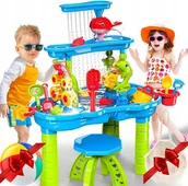 Zabawki do piasku - Stolik Wodny Stół Piaskownica Zabawki Do Piasku Wody Wiaderko Dzieci Ogrodu - miniaturka - grafika 1
