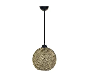 Żyrandol na lince JUTE 1xE27/60W/230V żółty - Lampy sufitowe - miniaturka - grafika 1