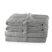 Ręczniki - Amelia Home Amelia Home Zestaw 6 ręczników bawełnianych Amari AMARI/SIL/SET6 - miniaturka - grafika 1