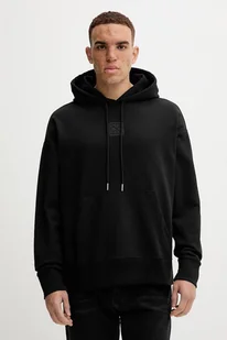 Calvin Klein bluza męska kolor czarny z kapturem z aplikacją LV14LD225G - Bluzy męskie - miniaturka - grafika 1