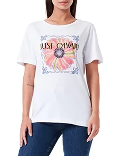 Koszulki i topy damskie - Just Cavalli Koszulka damska, 100 optyczna biel, L - grafika 1