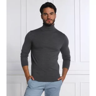 Calvin Klein Wełniany golf | Slim Fit - Swetry męskie - miniaturka - grafika 1