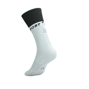 COMPRESSPORT Skarpetki kompresyjne do biegania MID COMPRESSION SOCKS V2.0 white/black - Skarpetki sportowe męskie - miniaturka - grafika 7