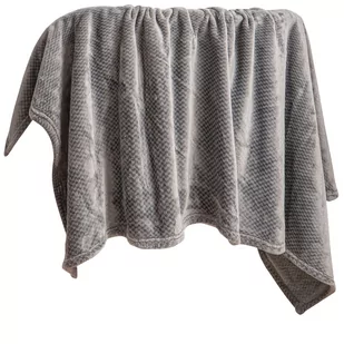 Koc 70 x 150 Pluszowy Mikrofibra Willy Grafitowy - Koce - miniaturka - grafika 2