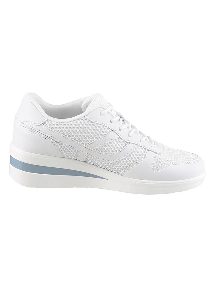 Heine Sneakersy w kolorze białym na koturnie