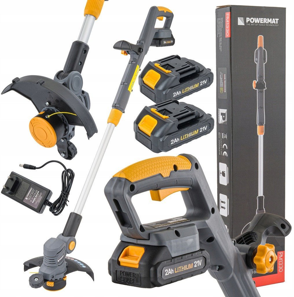 Powermat PODKASZARKA AKUMULATOROWA KOSA WYKASZARKA KOŁO 2X 21V 2AH REGULOWANA
