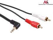 Kable - Maclean Przewód mini jack 3,5mm kątowy 2RCA 3m czarny MCTV-825 - miniaturka - grafika 1