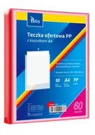 Teczki i skoroszyty - Teczka ofertowa A4 PP + 60 koszulek czerwona - Tetis - miniaturka - grafika 1