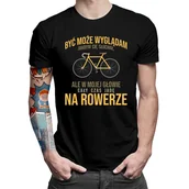 Koszulki męskie - Koszulkowy, Męska koszulka, Być Może Wyglądam Jakbym Cię Słuchał,  rozmiar M - miniaturka - grafika 1