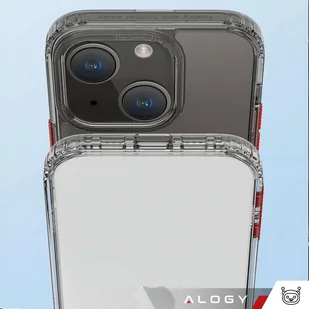 Etui na telefon Alogy Protective Case obudowa ochronna do Apple iPhone 14 Plus Czarno-przezroczyste + Szkło - Etui i futerały do telefonów - miniaturka - grafika 11