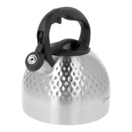 Czajniki na gaz - Czajnik na gaz stalowy z gwizdkiem indukcja 2.7L srebrny diament BRUNBESTE BB-2467 - miniaturka - grafika 1