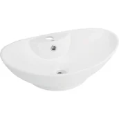 Umywalki - baliv Umywalka WBA-7290 nablatowa ceramiczna biała - miniaturka - grafika 1