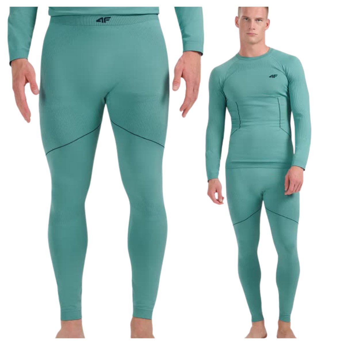 Bielizna termoaktywna bezszwowa (dół) męska 4F 4FWAW25USEAM234-46S Zielony L/XL