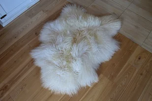Dywanik Skóra Owcza Naturalna Długi Kręcony Włos Skóry Owcze Islandzkie - Dywany - miniaturka - grafika 1