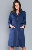 Szlafroki damskie - Megan szlafrok damski, Kolor granatowy, Rozmiar M, Italian Fashion - Intymna - miniaturka - grafika 1