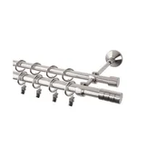 Karnisze - Karnisz podwójny Vito II 160 cm efekt stali - miniaturka - grafika 1