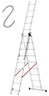 FANMART Drabina aluminiowa 3x9 (wysokość robocza: 5,90m) 47681865 - Drabiny - miniaturka - grafika 1