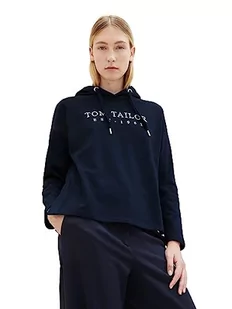 TOM TAILOR Damska bluza z kapturem z napisem, 10668-sky Captain Blue, M - Bluzy damskie - miniaturka - grafika 1