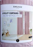 Zasłony - Zasłony welurowe aksamitne przelotkach kółkach Smukee 135x250 różowe 445 - miniaturka - grafika 1