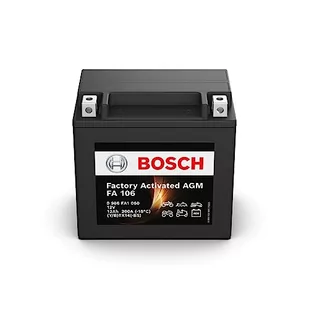 Bosch 0986FA1060 akumulator motocyklowy 12 Ah 200 A technologia żelowa, akumulator rozruchowy w jakości oryginalnego wyposażenia, odporny na cykle przechowywania, nie wymaga konserwacji, czarny - Akumulatory motocyklowe - miniaturka - grafika 1