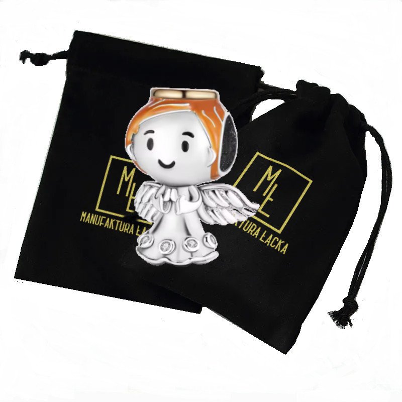 Zawieszka Charms Anioł Serce Prezent 925 Celebrytka Damski Manufaktura Łącka