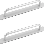 Zawiasy, okucia i inne akcesoria - 2 sztuki samoprzylepnej klamki do drzwi przesuwnych, uchwyt meblowy ze stopu aluminium, 210 x 25 mm, srebrny - miniaturka - grafika 1