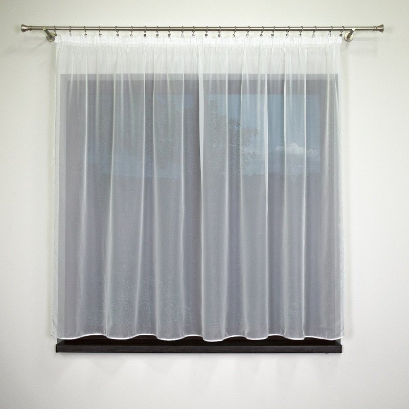 Firanka woal gotowa z lamówką 400x160 cm biała