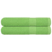 Ręczniki - vidaXL Ręczniki do sauny, 2 szt, zielone, 80x200 cm, bawełna 100% - miniaturka - grafika 1