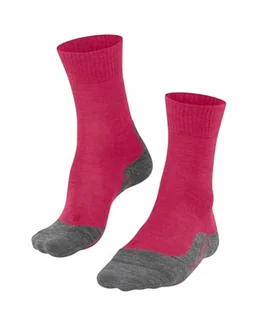 FALKE Kobiety Skarpety do wędrówek TK5 Wander W So Wełna przeciw pęcherzom cienkie 1 Para, Różowy Rose/Grey 8560, 41-42 - Skarpetki damskie - miniaturka - grafika 1