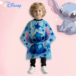 TEMU Disney Stitch Niebieskie Gwiazdy Kapelusz Fryzjerski z Regulacją Krawatka - Unisex Profesjonalny Salon Fryzjerski Kapelusz do Strzyżenia dla - Peleryny fryzjerskie - miniaturka - grafika 1