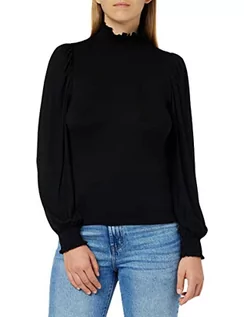 Koszulki i topy damskie - ONLY Women's ONLELVA L/S Smock TOP NOOS NN koszulka z długim rękawem, czarna, S - grafika 1